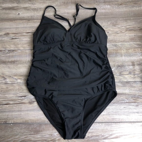 ❌SOLD❌Kona Sol One Piece Swimsuit Bathing Suit size Large adjustable black - Picture 10 of 10
